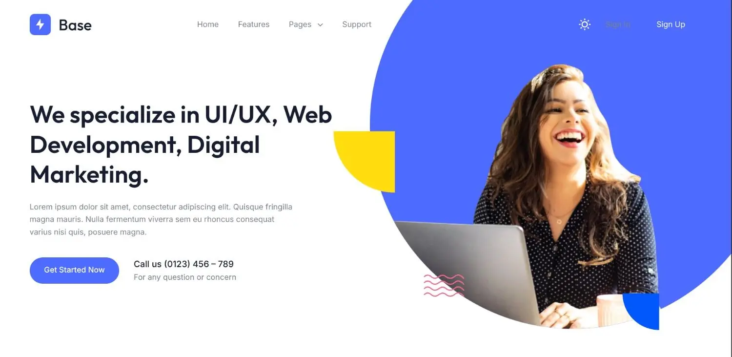 Preview template Base Startup