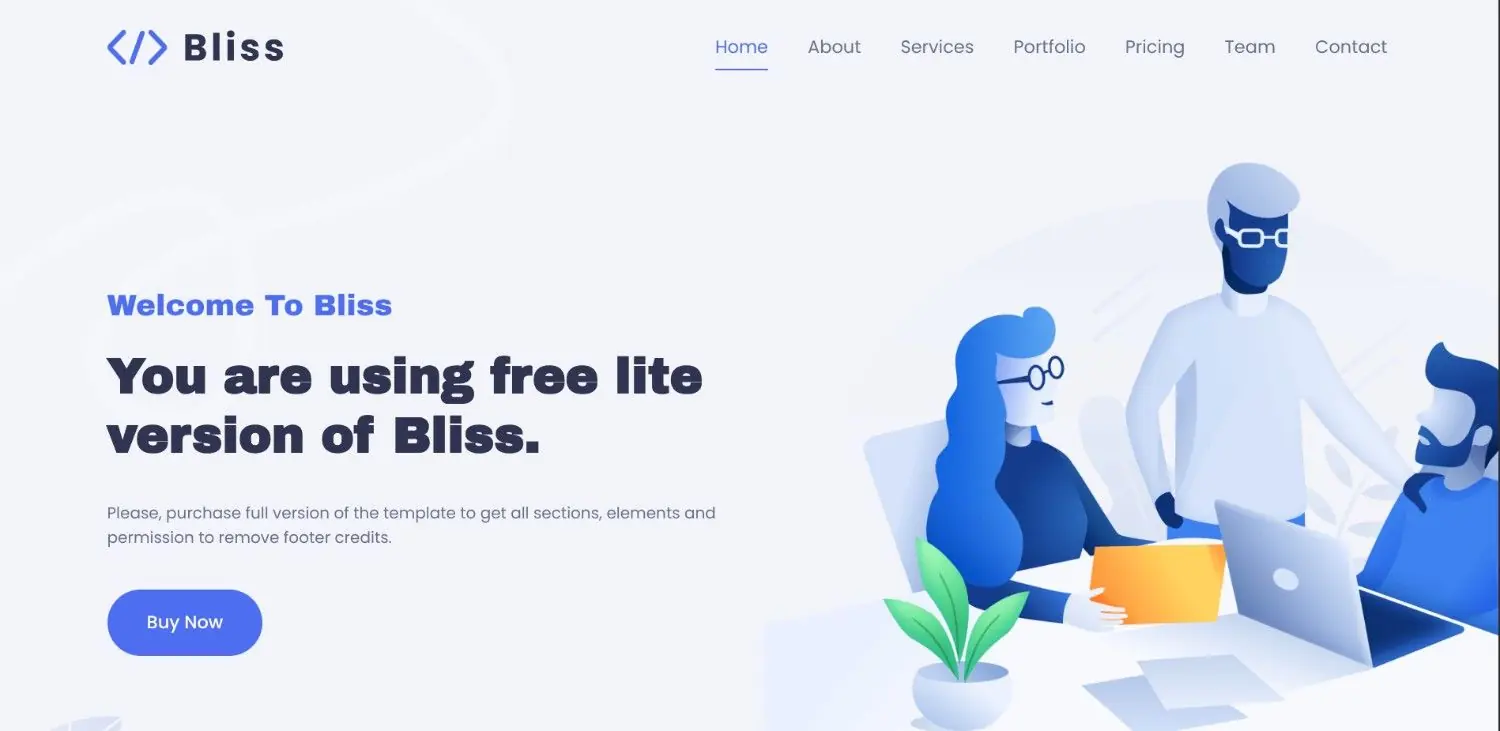 Preview template Bliss Digital